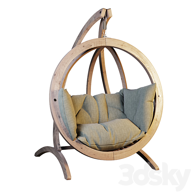 Hanging rocking chair 3DSMax File - thumbnail 1