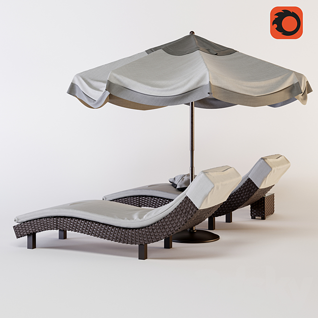 Hoff Chaise lounge Miami 3DSMax File - thumbnail 2