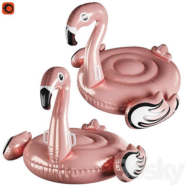 Inflatable flamingo circle 3DSMax File - thumbnail 1