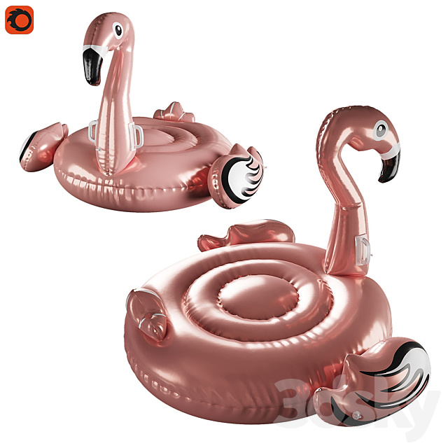 Inflatable flamingo circle 3DSMax File - thumbnail 2