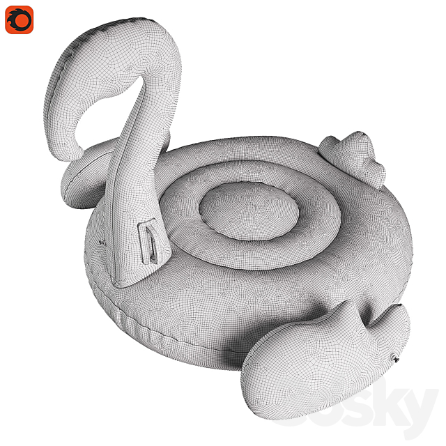 Inflatable flamingo circle 3DSMax File - thumbnail 3