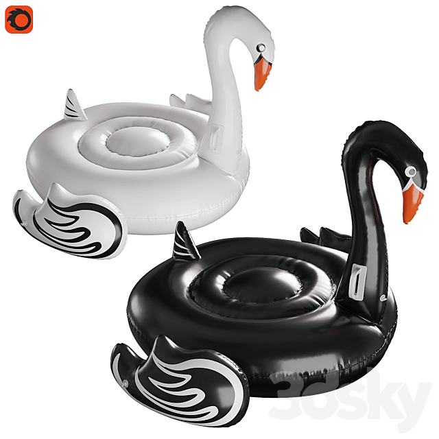 Inflatable swan circle 3DSMax File - thumbnail 2