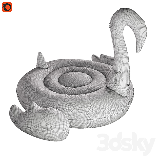 Inflatable swan circle 3DSMax File - thumbnail 4