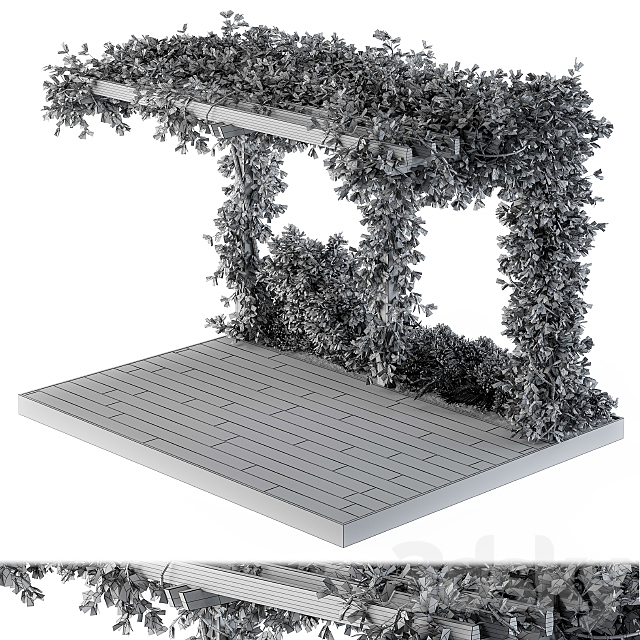 Ivy Plants on Pergola 3DSMax File - thumbnail 5