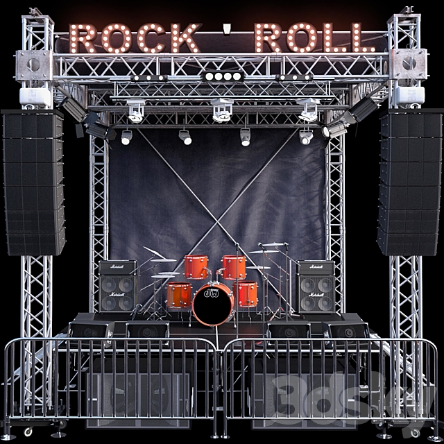 JC Mini Concert Stage 2 3DSMax File - thumbnail 1