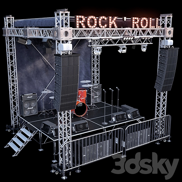 JC Mini Concert Stage 2 3DSMax File - thumbnail 2