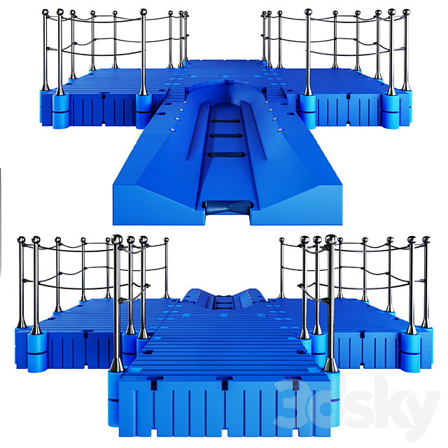 Jetty for jet ski 3ds Max - thumbnail 1