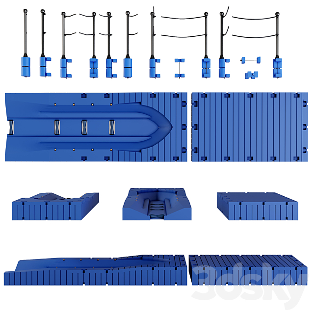 Jetty for jet ski 3ds Max - thumbnail 3