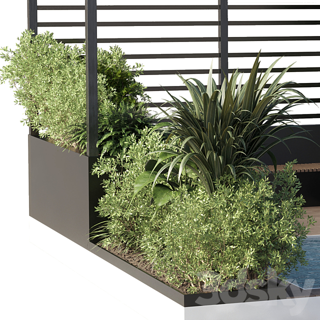 Landscape Furniture by pool with Pergola and Roof garden 08 3DSMax File - thumbnail 4
