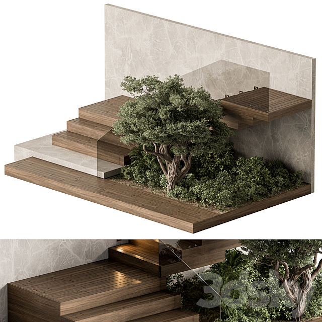 Landscape Furniture stairs – Set 103 3ds Max - thumbnail 2