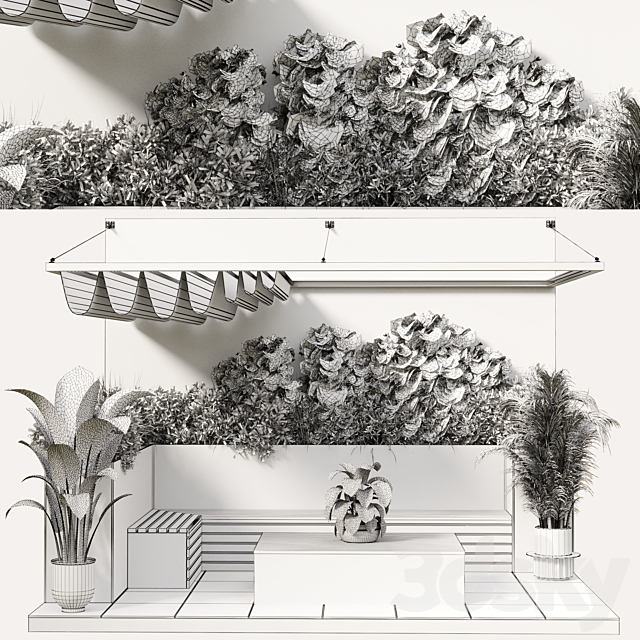 Landscape Furniture with Pergola and Roof garden 12 3DSMax File - thumbnail 5