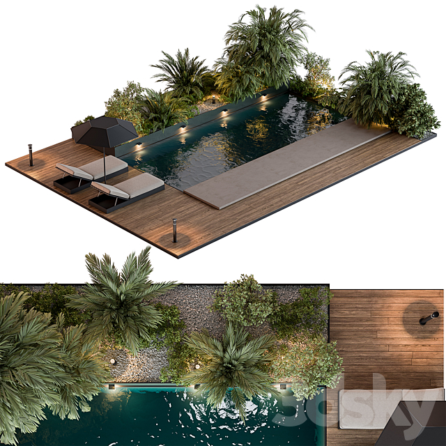 Landscape Furniture with Pool 69 3DSMax File - thumbnail 1