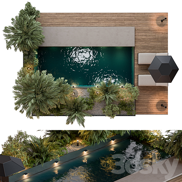 Landscape Furniture with Pool 69 3DSMax File - thumbnail 2