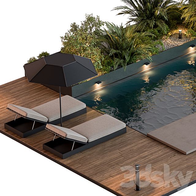 Landscape Furniture with Pool 69 3DSMax File - thumbnail 3