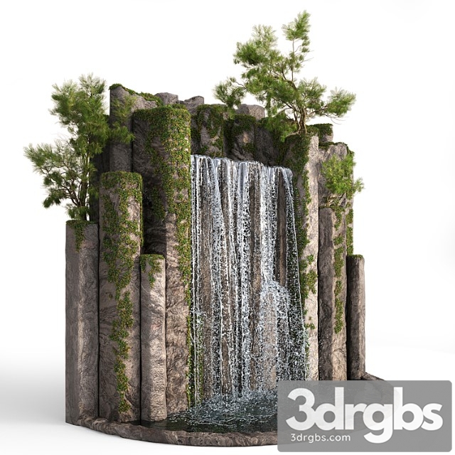 Large water fall 2 3dsmax Download - thumbnail 1