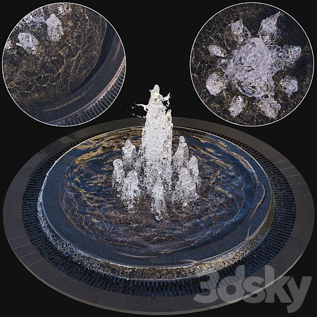 Large Water Fountains 3DSMax File - thumbnail 1