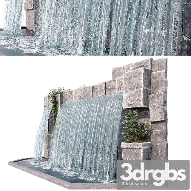 Large Waterfall 2 3dsmax Download - thumbnail 1