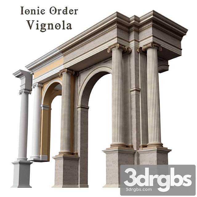 Lonic Order Vignola Column 3dsmax Download - thumbnail 1