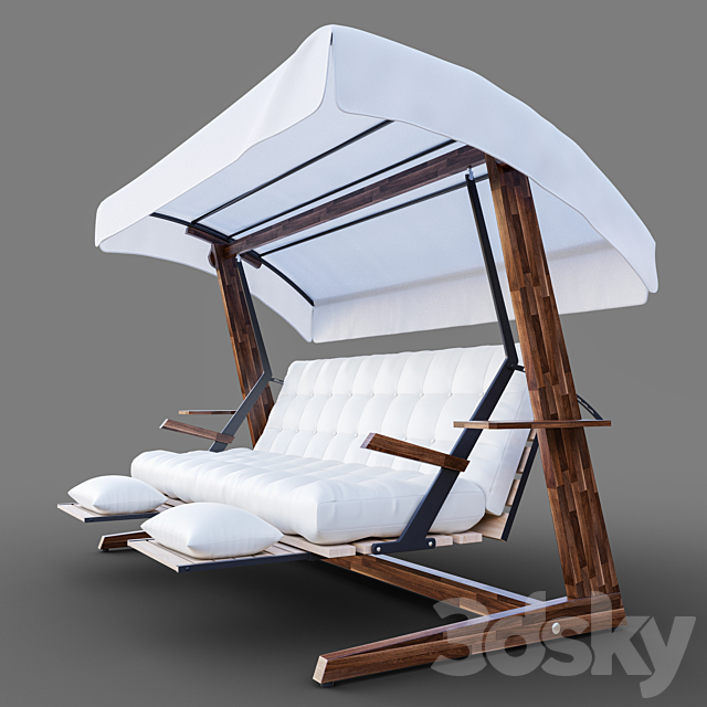 Luna 2600 Luxury Garden Swing Chair 3ds Max - thumbnail 1