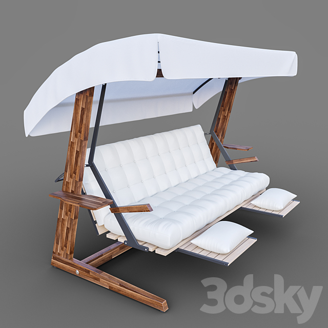 Luna 2600 Luxury Garden Swing Chair 3ds Max - thumbnail 2