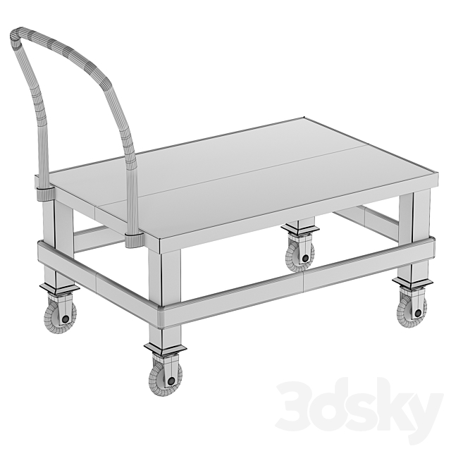 Manual platform trolley 3ds Max - thumbnail 2