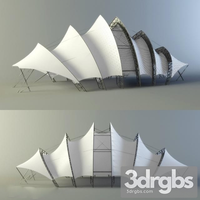 Membran Tent Outdoor 3dsmax Download - thumbnail 1