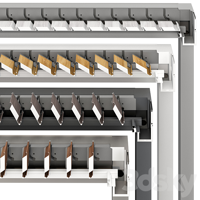 Metal pergola gazebo canopy with roller shutters 3DSMax File - thumbnail 3