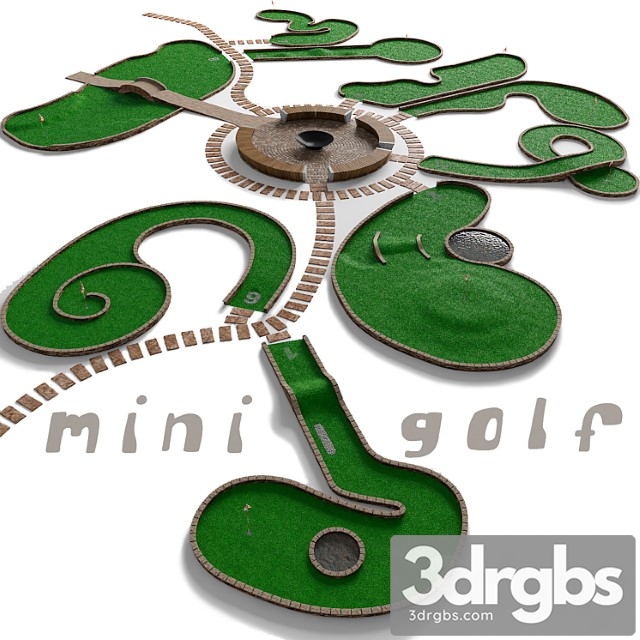 Mini golf. a set of 9 fields 3dsmax Download - thumbnail 1