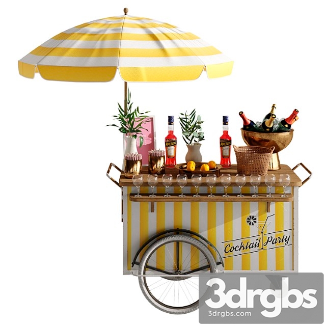 Mini Yellow Cart 2 3dsmax Download - thumbnail 1