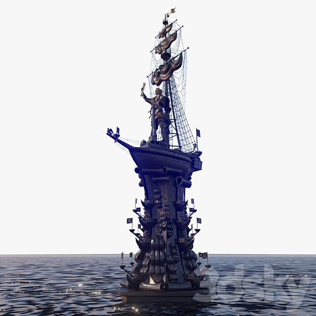 Monument to Peter 1 3ds Max - thumbnail 1