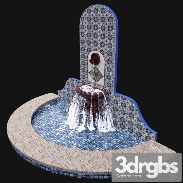 Moroccan Fountain 3dsmax Download - thumbnail 1