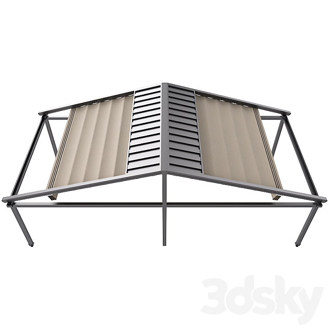 Motorized Pergola 5a 3ds Max - thumbnail 2