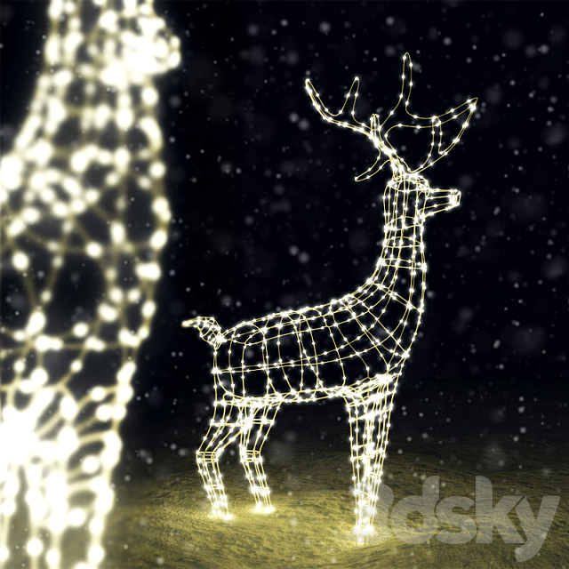 New Year deer 3DSMax File - thumbnail 4