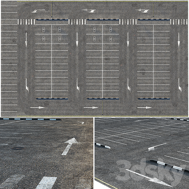 outdoor car park 3ds Max - thumbnail 3