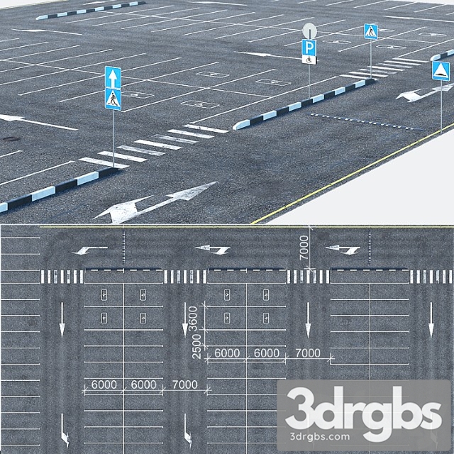 Outdoor Car Park 3dsmax Download - thumbnail 1