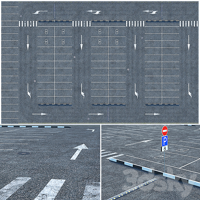 Outdoor car park 3DSMax File - thumbnail 2