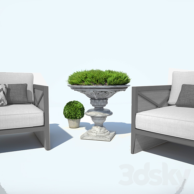 outdoor decoretion set 3DSMax File - thumbnail 3