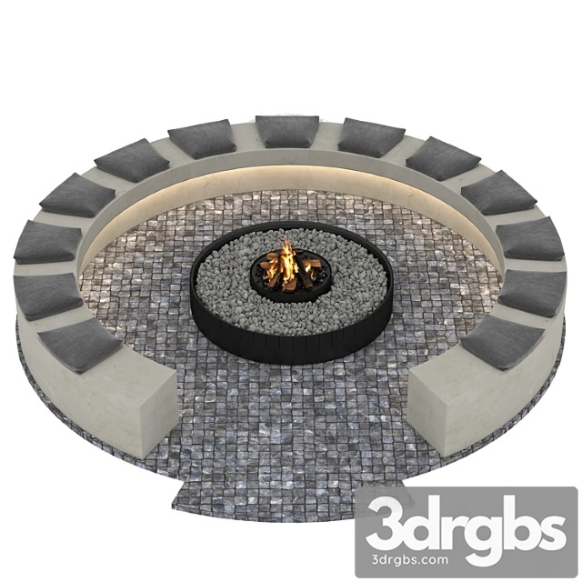 Outdoor Fireplace 3dsmax Download - thumbnail 1