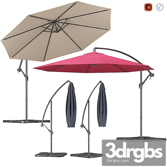 Outdoor Octagonal Parasol 3dsmax Download - thumbnail 1