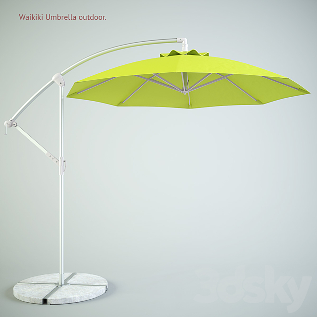 Outdoor Umbrella Room&Board 3ds Max - thumbnail 1