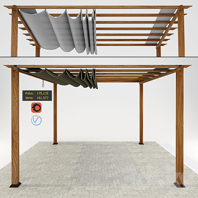 Paragon florence pergola 3DSMax File - thumbnail 1