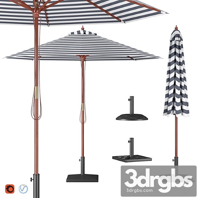 Parasol with bases 1 3dsmax Download - thumbnail 1