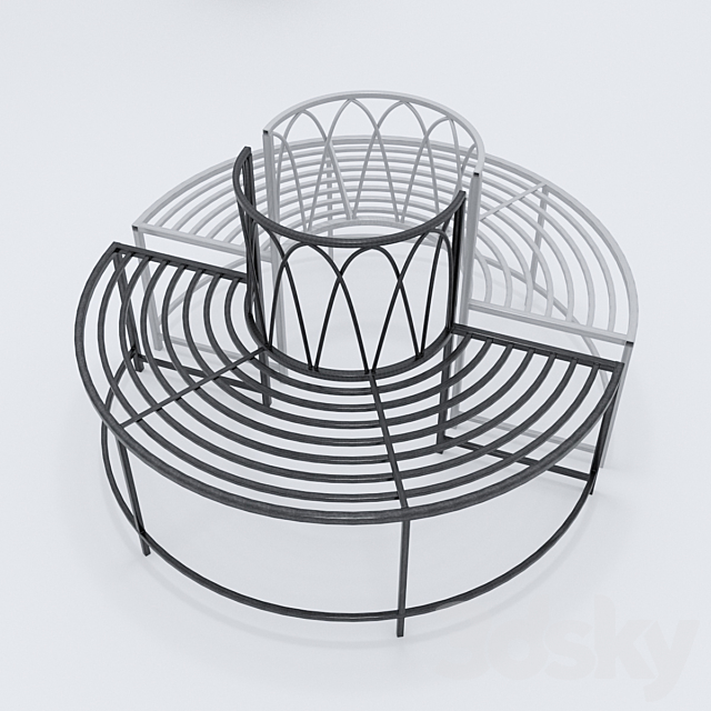 Park bench 3DSMax File - thumbnail 4