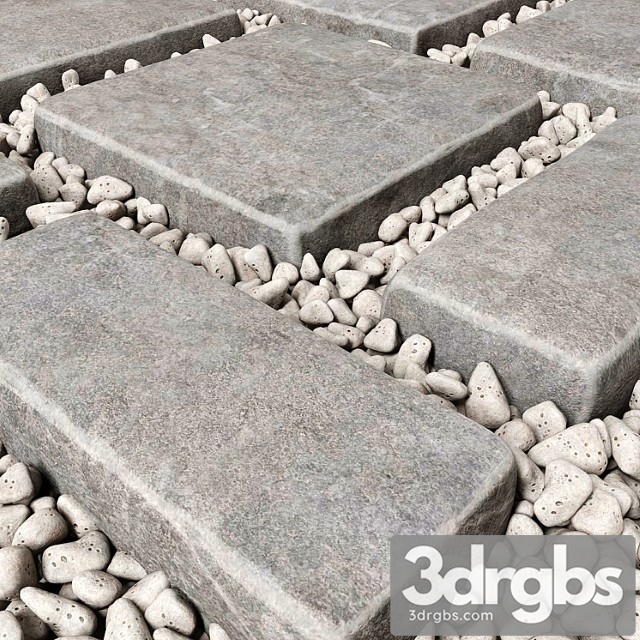 Pebble Paving 3dsmax Download - thumbnail 1