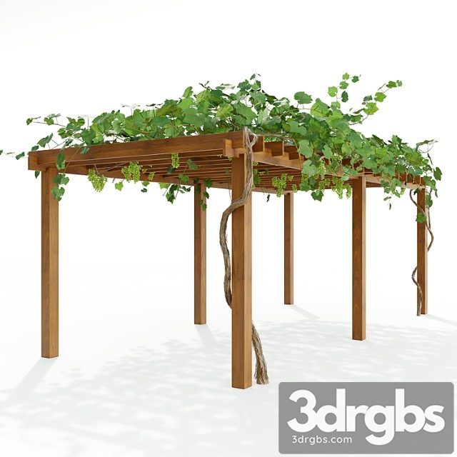 Pergola S Vinogradom 3 3dsmax Download - thumbnail 1