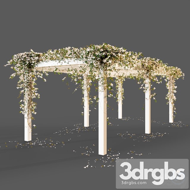 Pergola With Flowers 3dsmax Download - thumbnail 1