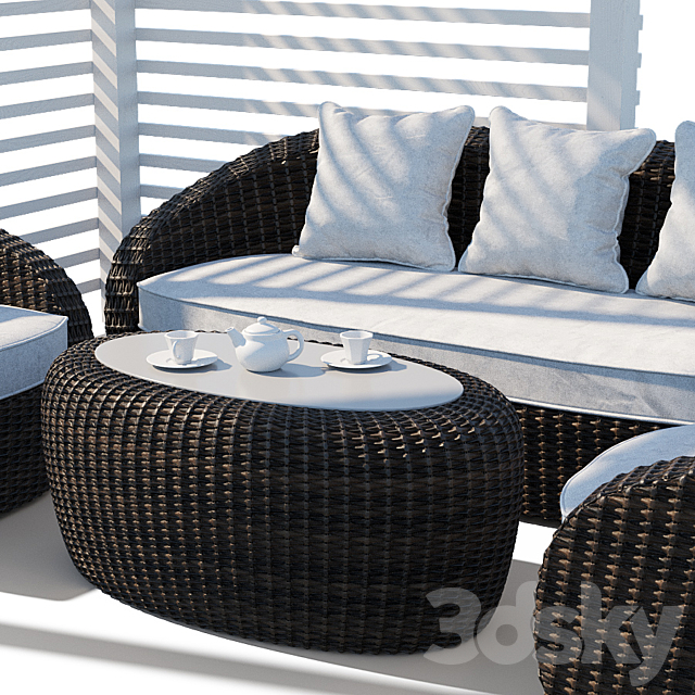 Pergola with garden furniture Avela 3DSMax File - thumbnail 3