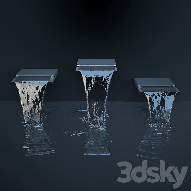 Pool Falls (waterfall) 3DSMax File - thumbnail 2