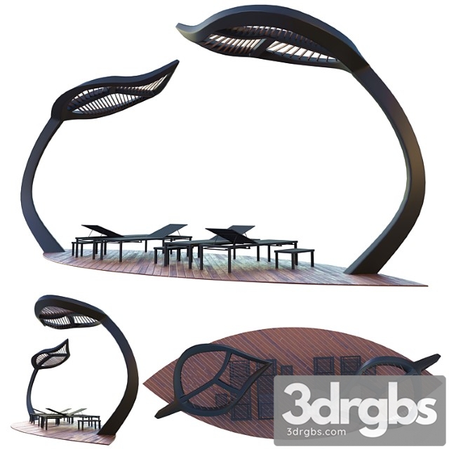 Pool Furniture Set 3dsmax Download - thumbnail 1