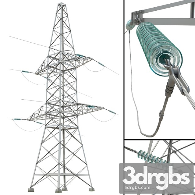 Power line tower 3dsmax Download - thumbnail 1